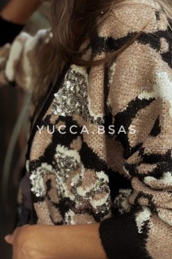 Cardigan Chelsea - print negro