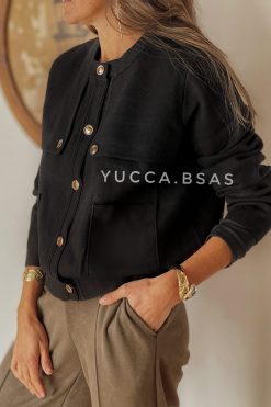 Chaqueta tejida Loira - negro