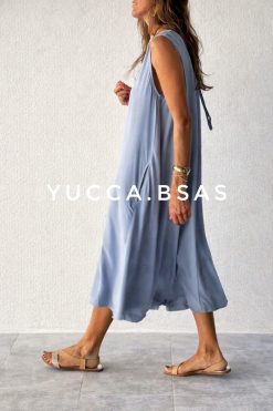 Vestido Alfonsina - celeste