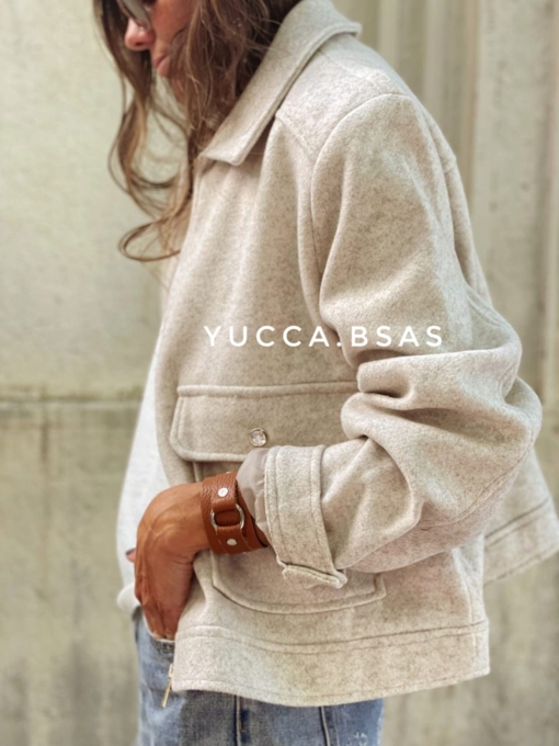 Campera de paño Sarita  - marfil - Imagen 4