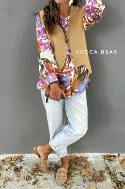 Chaleco Nina - Camel