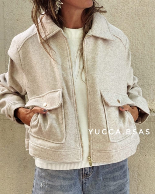 Campera de paño Sarita  - marfil