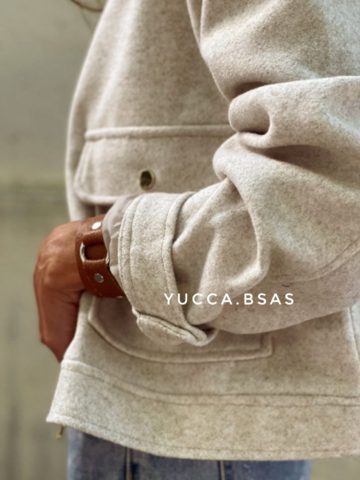 Campera de paño Sarita  - marfil - Imagen 3