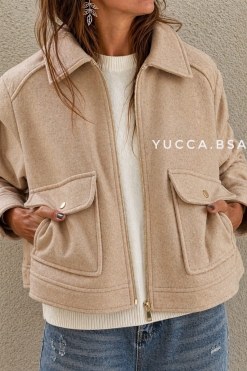 Campera de paño Sarita  - beige
