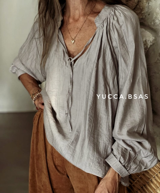 Blusa Angra - gris perla - Imagen 5