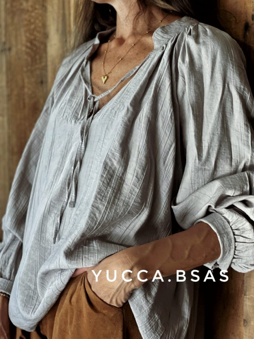 Blusa Angra - gris perla - Imagen 7