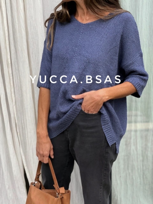 Sweater Michigan con lurex - azulino - Imagen 4