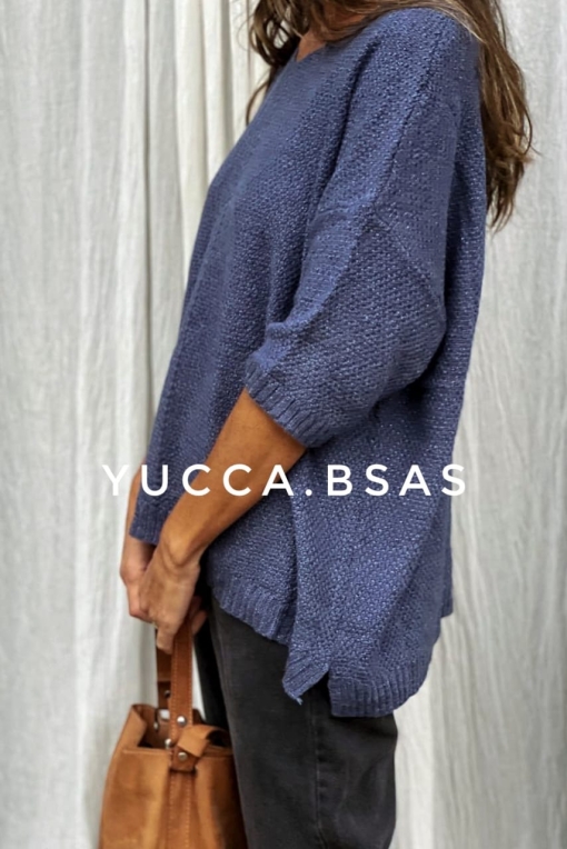 Sweater Michigan con lurex - azulino - Imagen 2