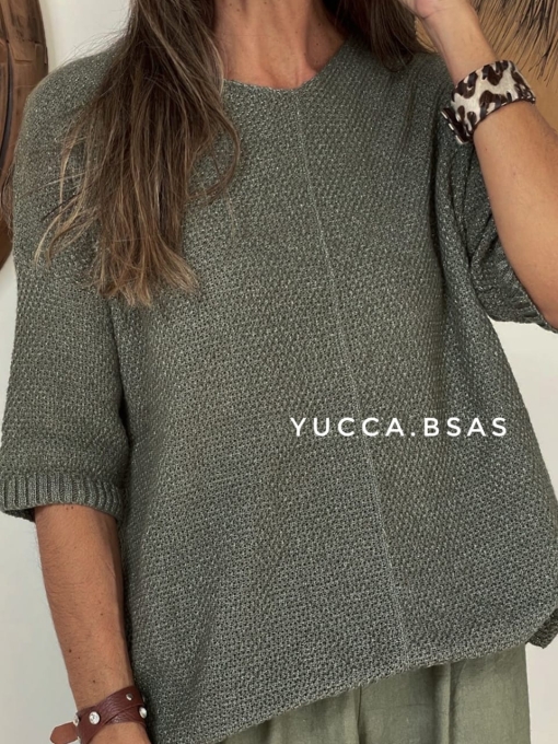 Sweater Michigan con lurex - verde - Imagen 4