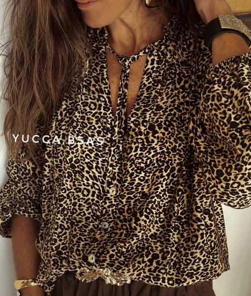 Blusa Rita - animal print - Imagen 2