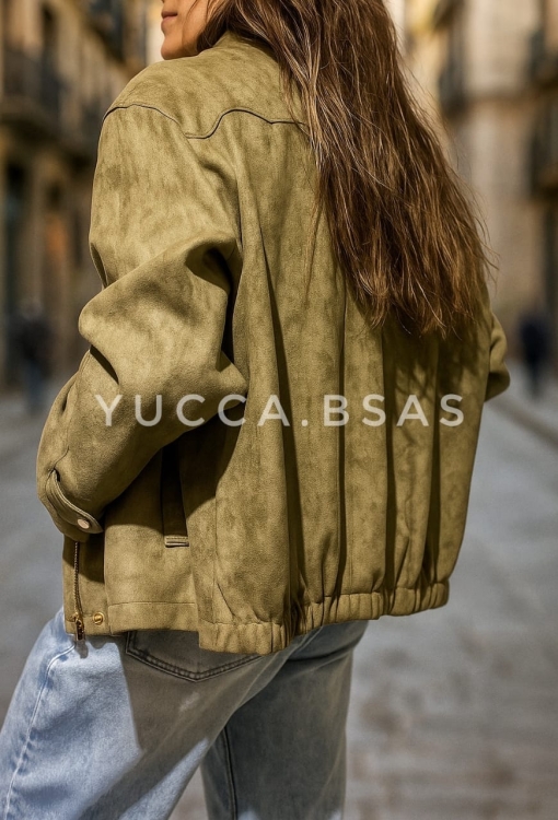 Chaqueta gamuza Himari - verde - Imagen 2