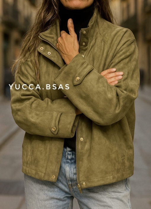 Chaqueta gamuza Himari - verde - Imagen 4