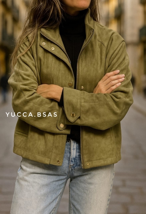 Chaqueta gamuza Himari - verde - Imagen 3
