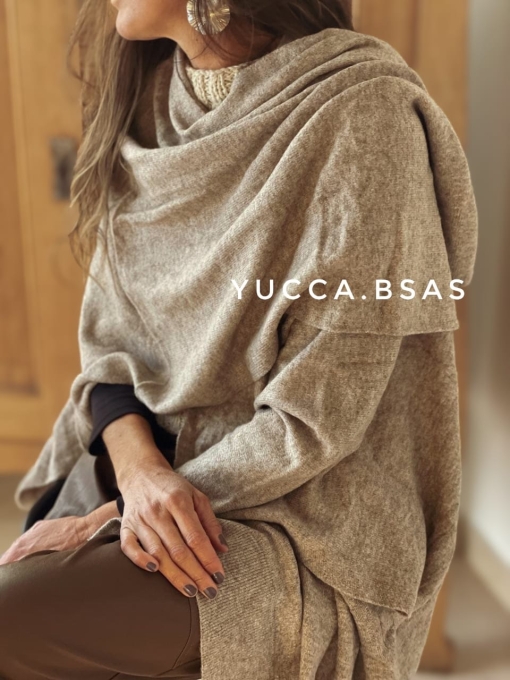 Ruana Emma - visón - Imagen 4