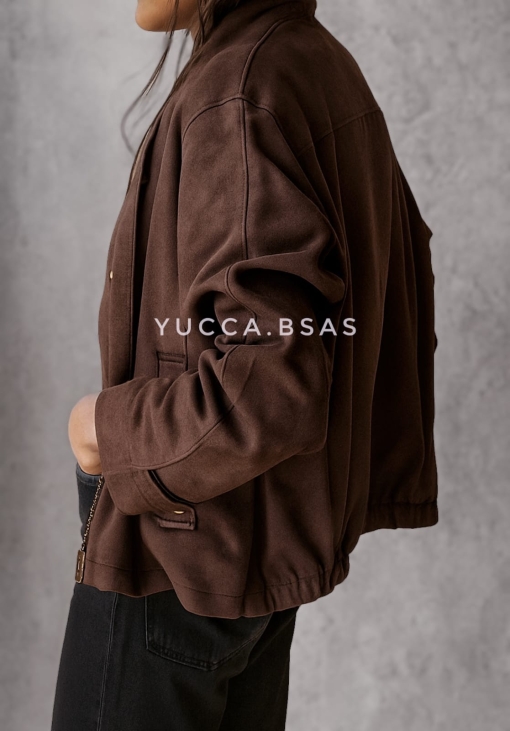 Chaqueta gamuza Himari - chocolate - Imagen 4
