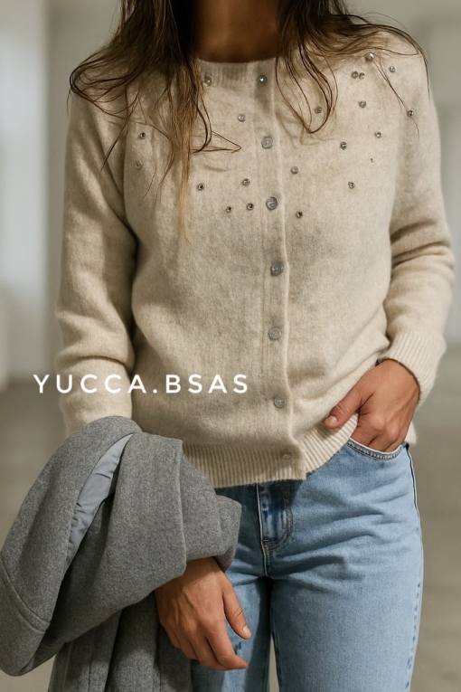 Saquito Barcelona gaspeado - beige - Imagen 5
