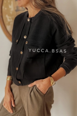 Chaqueta tejida Loira - negro