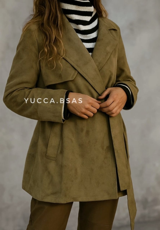 Trench gamuzado Nilo  - verde