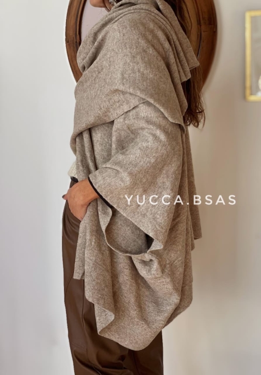 Ruana Emma - visón - Imagen 2