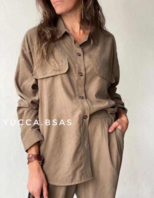 Camisa Belice - visón - Imagen 5