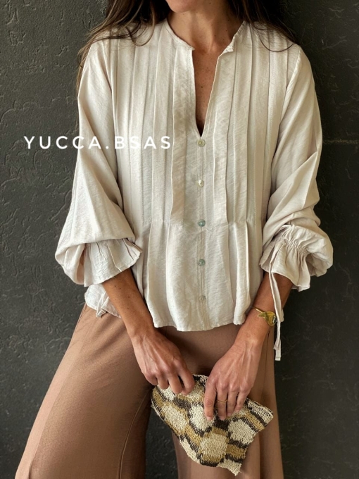 Blusa Cádiz - natural - Imagen 3