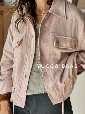 Campera liviana Delfina - rosa pálido