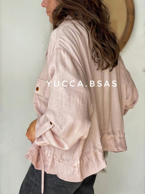 Campera liviana Delfina - rosa pálido - Imagen 2