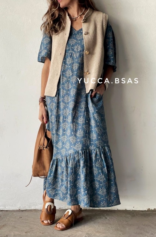 Vestido Mykonos - azulino - Imagen 4