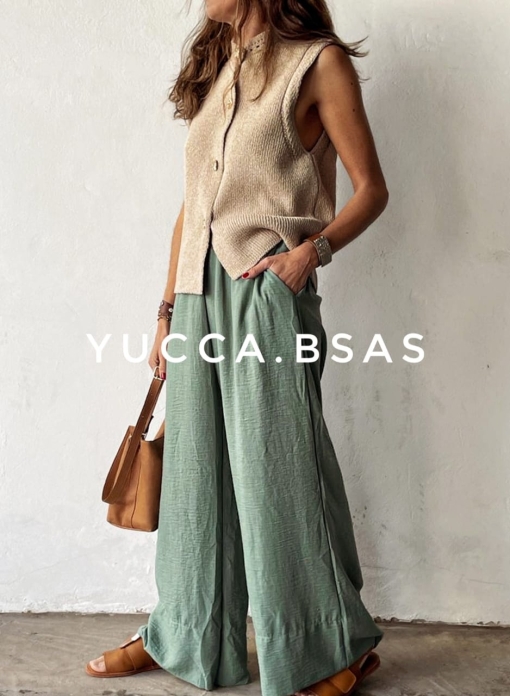 Pantalón Ciprés - Verde malva - Imagen 6