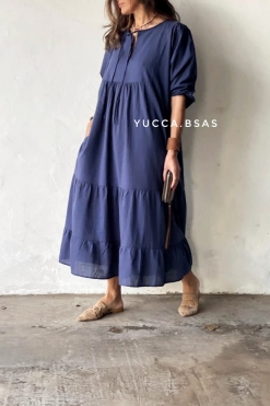 Vestido Jordania algodón - azul