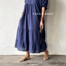 Vestido Jordania algodón - azul