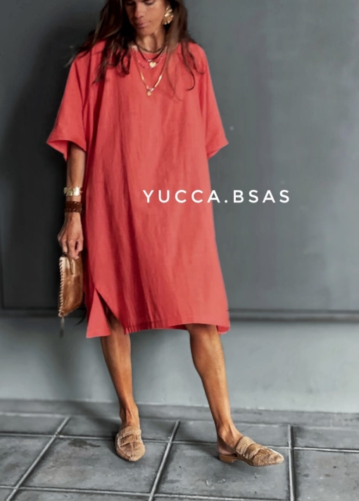 Vestido Lima - coral - Imagen 7