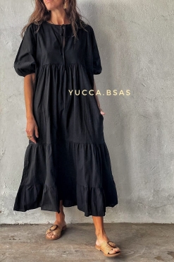 Vestido Jordania algodón - black