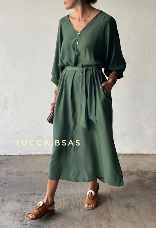 Vestido Rabat - verde - Imagen 7