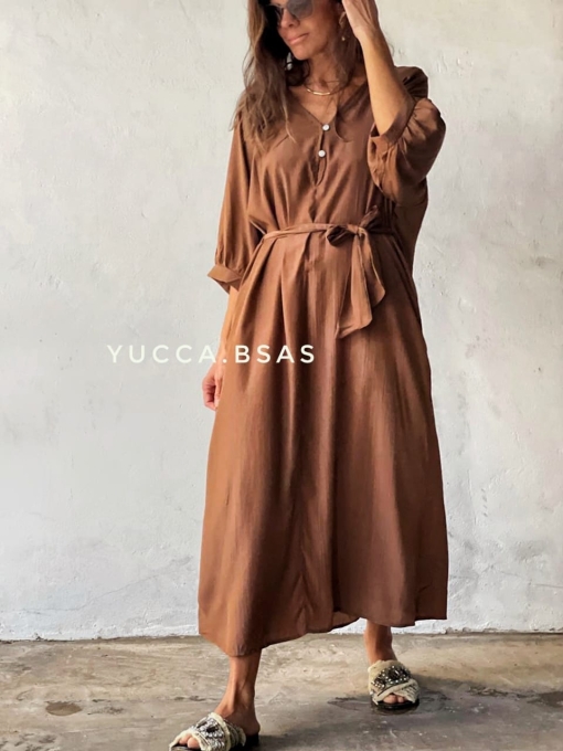Vestido Rabat - chocolate - Imagen 5