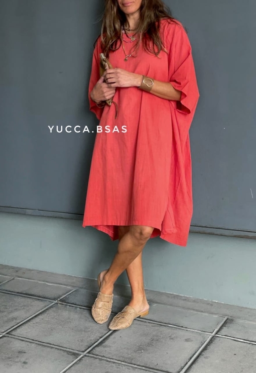 Vestido Lima - coral - Imagen 3