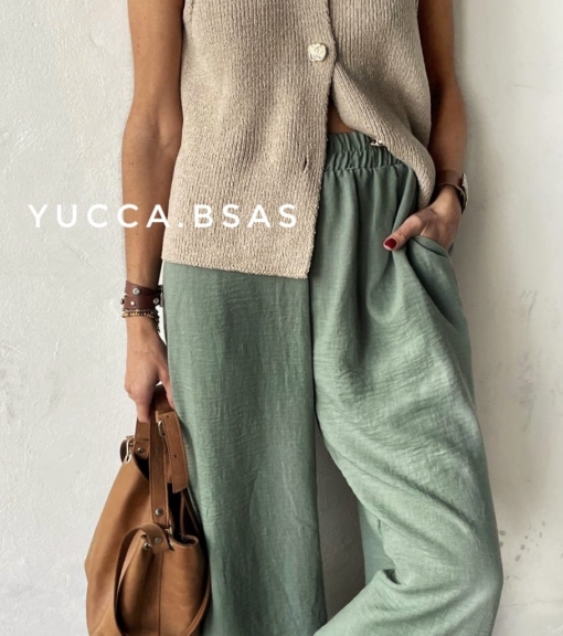 Pantalón Ciprés - Verde malva - Imagen 5