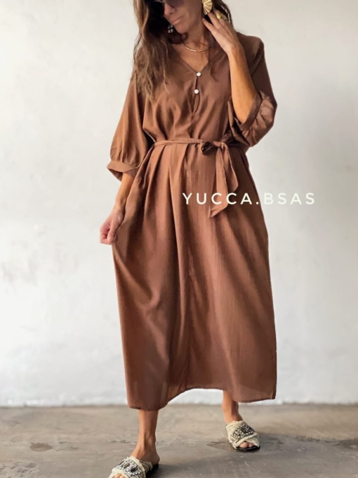 Vestido Rabat - chocolate - Imagen 4