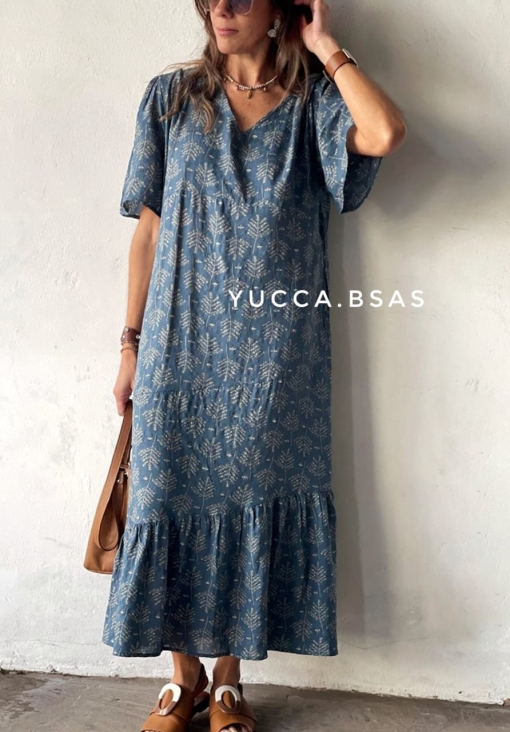 Vestido Mykonos - azulino - Imagen 3