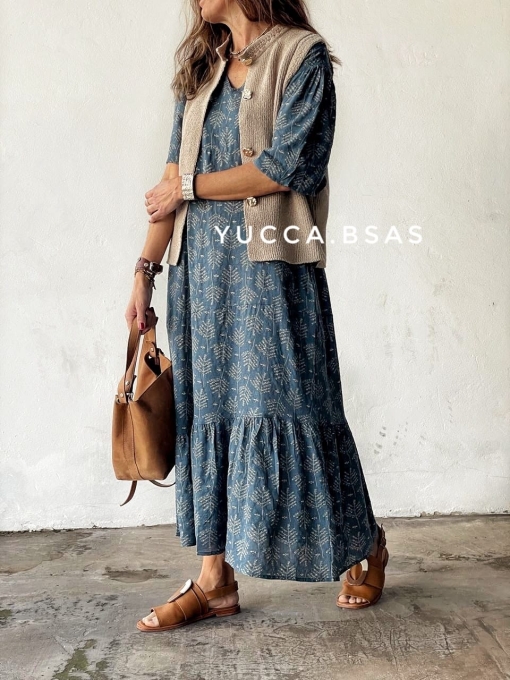 Vestido Mykonos - azulino - Imagen 9