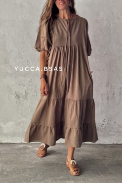 Vestido Jordania algodón - visón