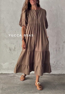 Vestido Jordania algodón - visón