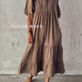 Vestido Jordania algodón - visón