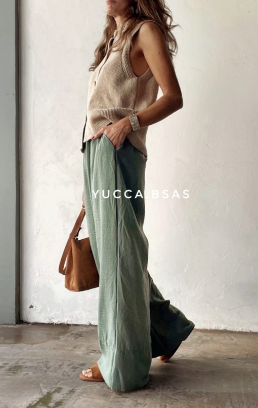 Pantalón Ciprés - Verde malva - Imagen 3