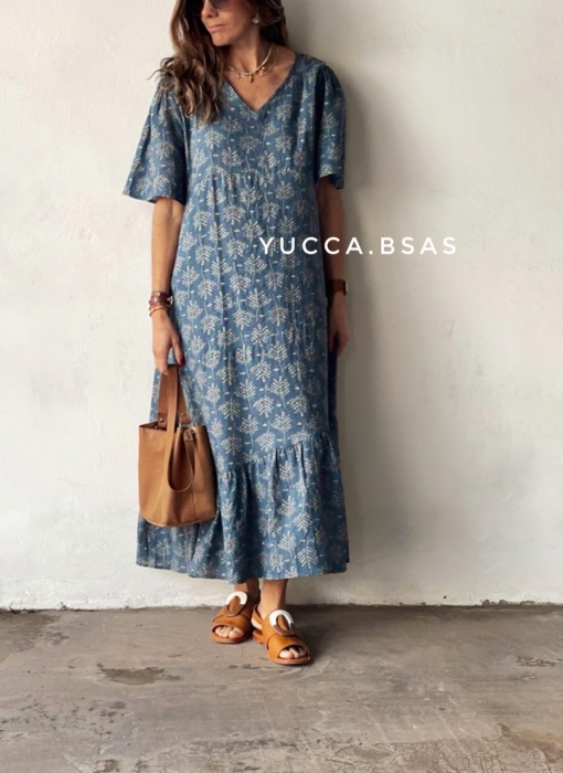 Vestido Mykonos - azulino - Imagen 6