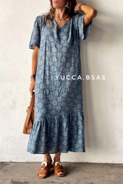 Vestido Mykonos - azulino