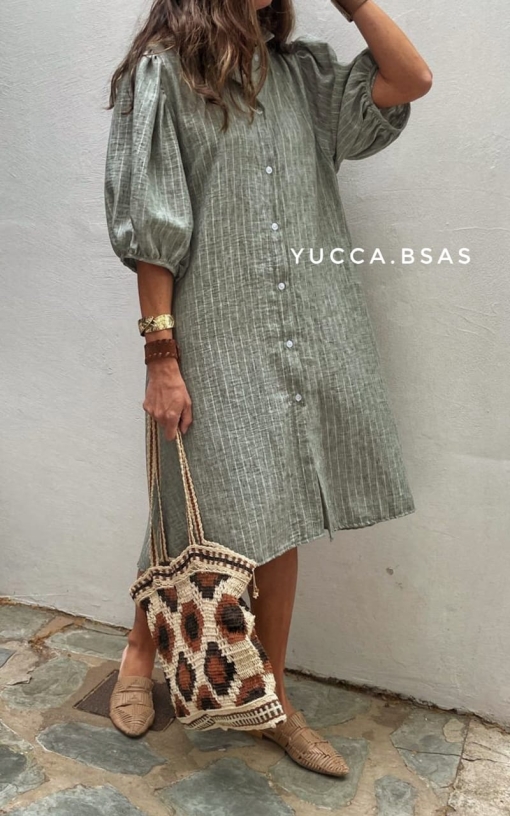 Vestido Leblon - verde - Imagen 7