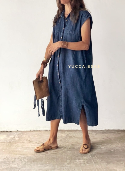 Vestido camisero Magda - jean