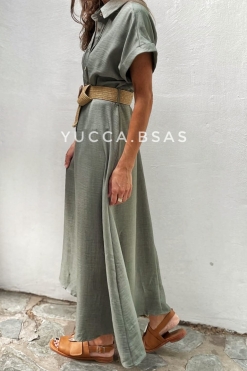 Vestido Serena - verde malva