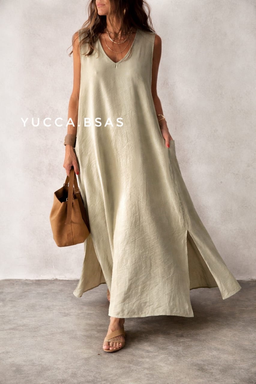 Vestido Sevilla - verde seco